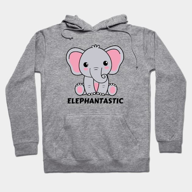 Elephantastic | Elephant Pun Hoodie by Allthingspunny